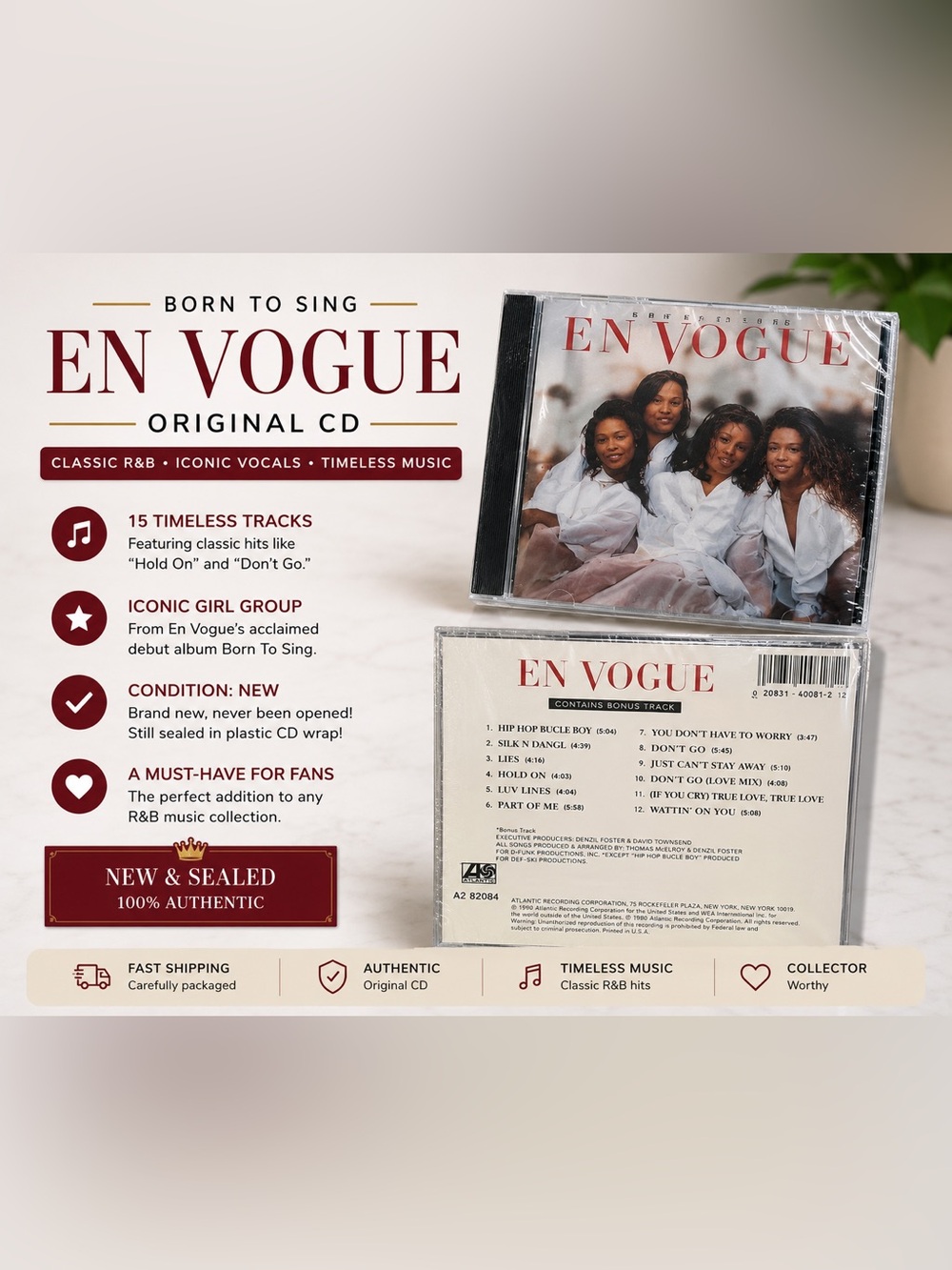 NWT - En Vogue Born to Sing CD | Classic 90s R&B Soul Album Sealed